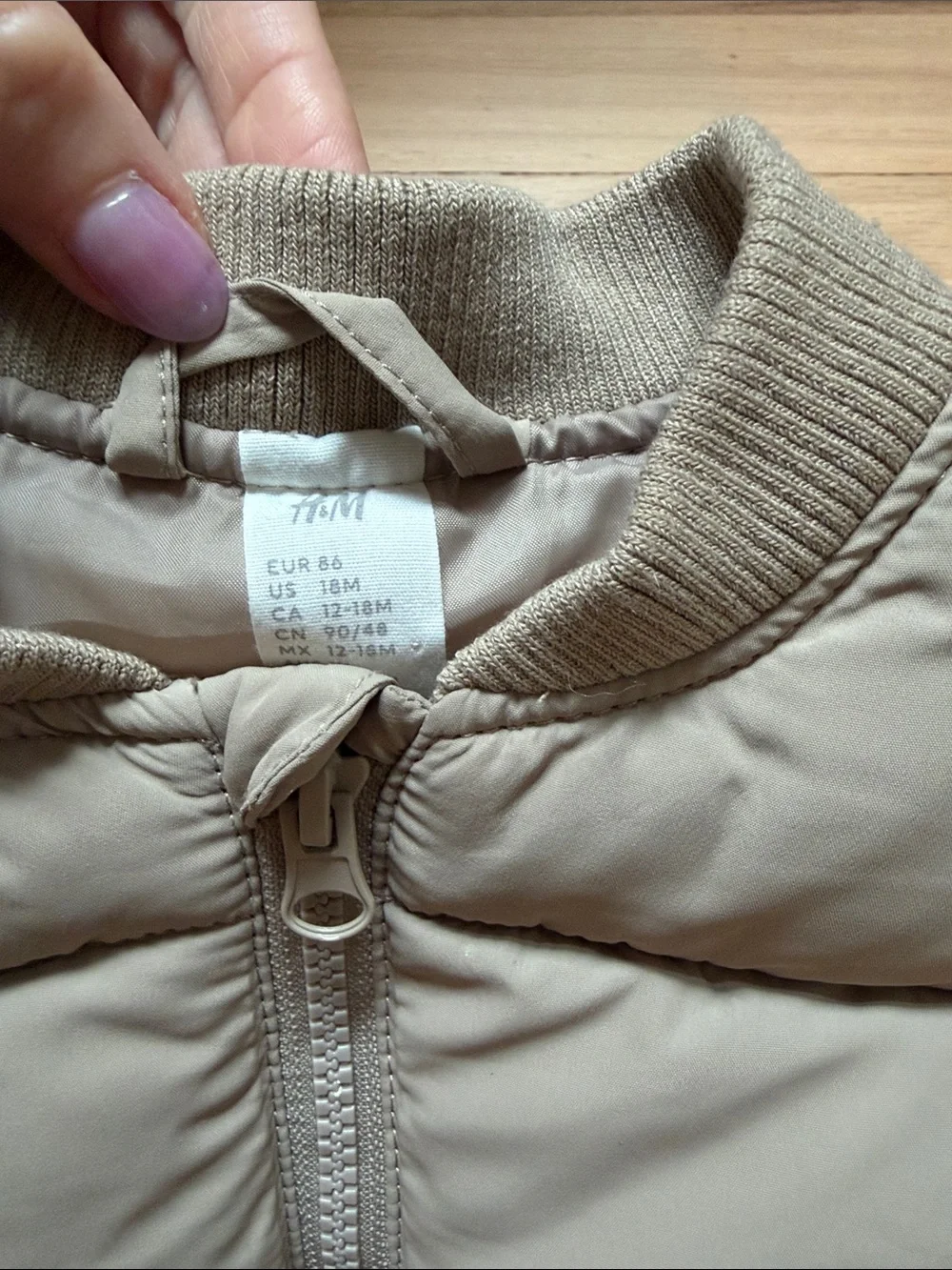 H&M Kids Puffer Vest in Taupe